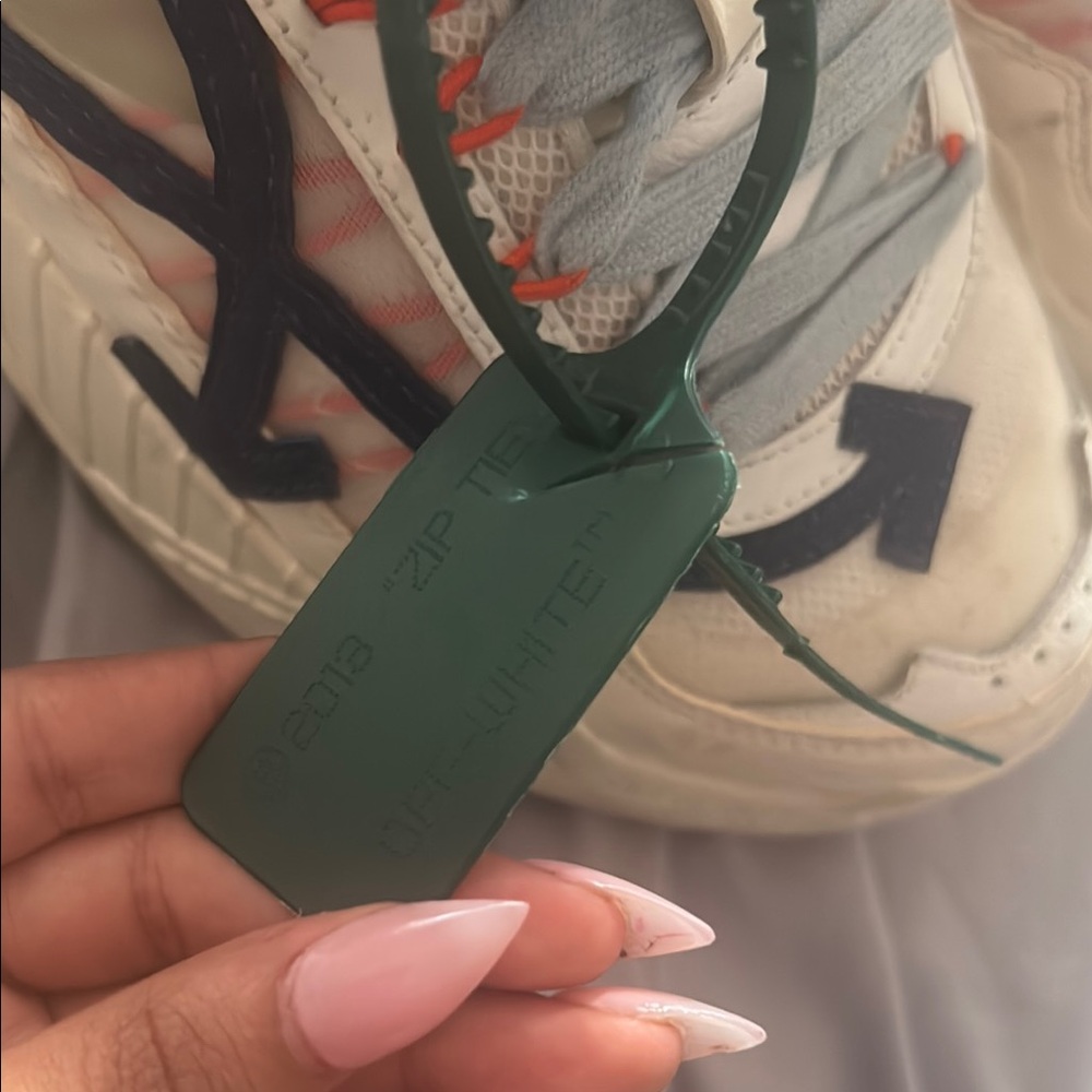 Kids Off-White Sneakers - Cream and Blue - Picture 3 of 4